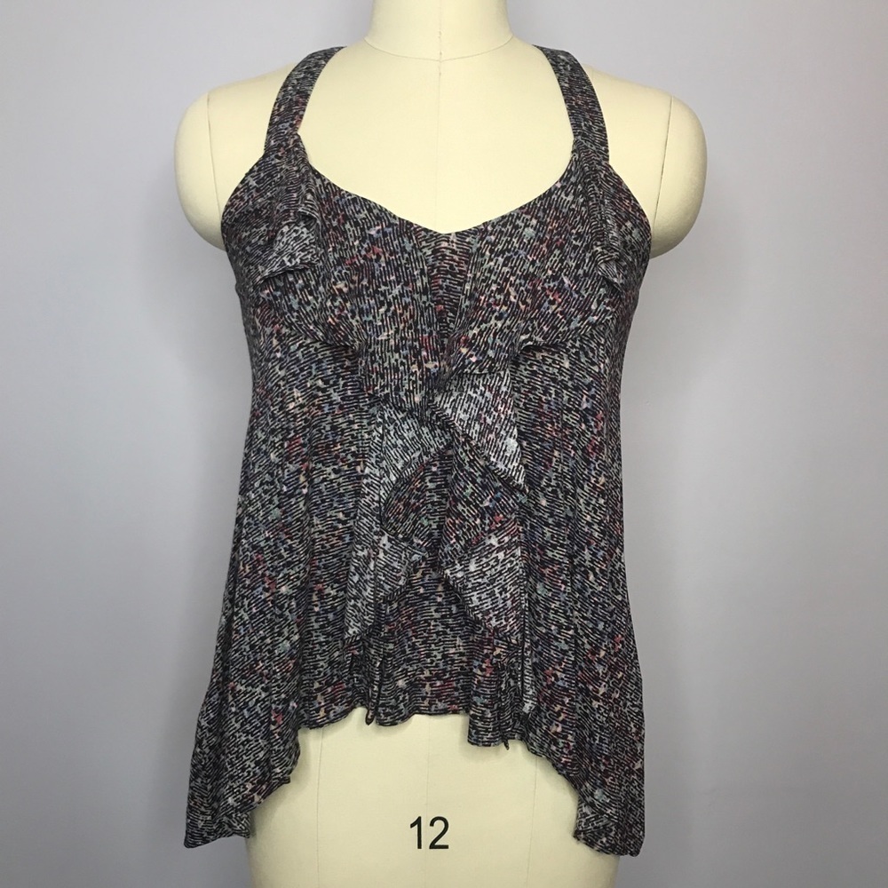 BCBGeneration Lace Strap Back Ruffle Tank - Picture 2 of 6